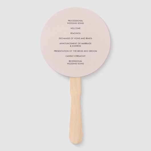 結婚式 プログラムスタイリッシュモダンの可愛いハート ハンドファン (裏面)