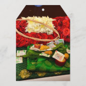 結婚式 プログラムタイムラインレッドローズフローラ プログラム (裏面)