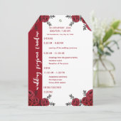 結婚式 プログラムタイムラインレッドローズフローラ プログラム (スタンド正面)