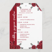 結婚式 プログラムタイムラインレッドローズフローラ プログラム (正面)