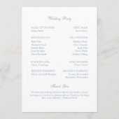 結婚式 プログラムダスティブルーモノグラムリース プログラム (裏面)