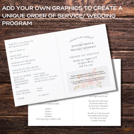 結婚式 プログラムテンプレートのサービス命令