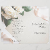 結婚式 プログラムテンプレート式モダン白 (正面/裏面)