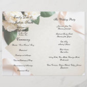 結婚式 プログラムテンプレート式モダン白 (裏面)