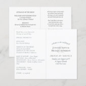 結婚式 プログラムテンプレート (正面/裏面)