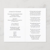 結婚式 プログラムテンプレート (裏面)