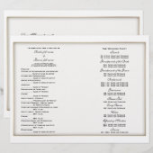 結婚式 プログラムテンプレート(4) (正面/裏面)