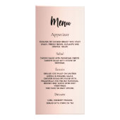 結婚式 プログラムディナーメニューバラ金ゴールド ラックカード (裏面)