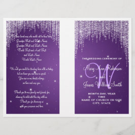 結婚式 プログラムナイトダズルパープル