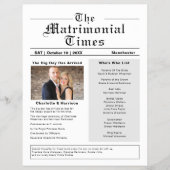 結婚式 プログラムノベルティ新聞スタイルフライヤー チラシ (正面)