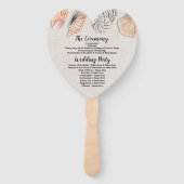 結婚式 プログラムハンドファンシェル海ビーチ海 ハンドファン (裏面)