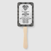 結婚式 プログラムハンドファンスチームパンク結婚のハート ハンドファン (裏面)