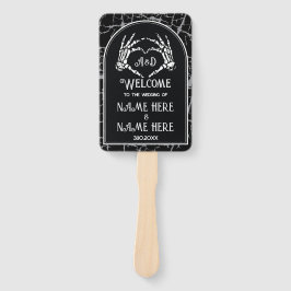 結婚式 プログラムハンドファンハロウィンスケルトンハンド ハンドファン