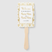 結婚式 プログラムハンドファン1920の20代金ゴールド ハンドファン (正面)