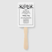 結婚式 プログラムハートタトゥー伝統的 ハンドファン (裏面)