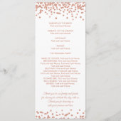 結婚式 プログラムバラ金ゴールドグリッター紙吹雪白 プログラム (裏面)