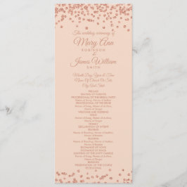 結婚式 プログラムバラ金ゴールドグリッター紙吹雪赤面 プログラム