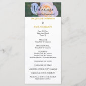 結婚式 プログラムパステルピンクローズ金ゴールド名 プログラム (正面)