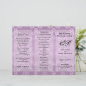 結婚式 プログラムピンクフローラフライヤー (スタンド正面)