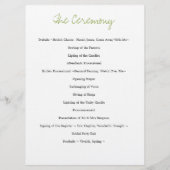 結婚式 プログラムピンクレッドイエローフラワー開花 プログラム (裏面)