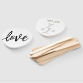 結婚式 プログラムファンのサンプル手書愛 ハンドファン (組立なし)