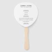 結婚式 プログラムファンのサンプル手書愛 ハンドファン (裏面)