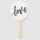 結婚式 プログラムファンのサンプル手書愛 ハンドファン (正面)