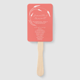 結婚式 プログラムファンピーチラインアート ハンドファン