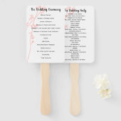 結婚式 プログラムファンフローラカスタム色 ハンドファン (正面&裏面)