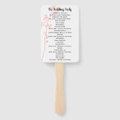 結婚式 プログラムファンフローラカスタム色 ハンドファン (裏面)