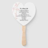 結婚式 プログラムファンフローラ赤面カスタム任意の色 ハンドファン (裏面)