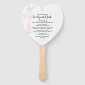 結婚式 プログラムファンフローラ赤面カスタム任意の色 ハンドファン (正面)