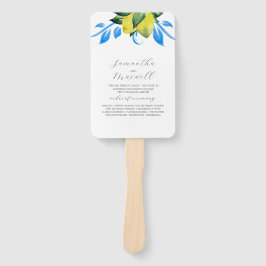 結婚式 プログラムファンボタニカルレモ葉ン ハンドファン