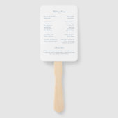 結婚式 プログラムファンライトブルーモノグラムリース ハンドファン (裏面)