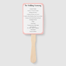 結婚式 プログラムファン任意のカスタムカラー表示ピンク ハンドファン
