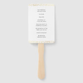 結婚式 プログラムファン氏とミセスシック金ゴールド紙吹雪 ハンドファン (裏面)