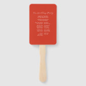 結婚式 プログラムファン水彩赤トンボ ハンドファン (裏面)