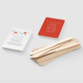 結婚式 プログラムファン水彩赤トンボ ハンドファン (組立なし)