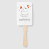 結婚式 プログラムファン水彩赤トンボ ハンドファン (正面)