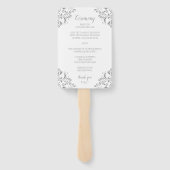 結婚式 プログラムファン |ナディーン(グレー) 4x6 ハンドファン (裏面)