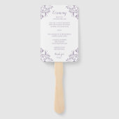 結婚式 プログラムファン |ナディーン（ラベンダー） 4x6 ハンドファン (裏面)