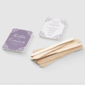 結婚式 プログラムファン |ナディーン（ラベンダー） 4x6 ハンドファン (組立なし)