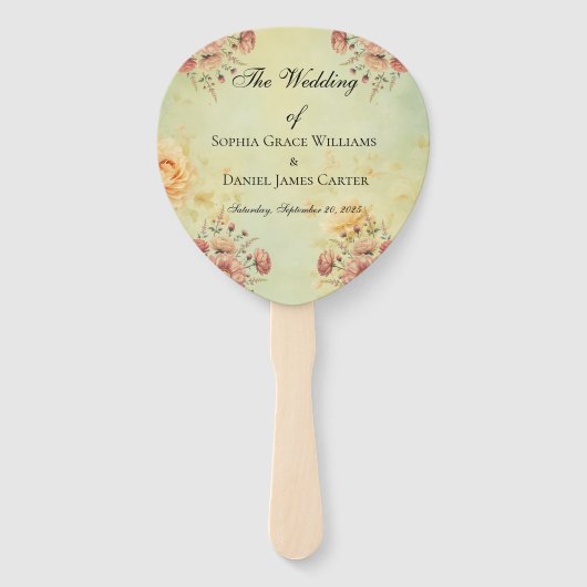 結婚式 プログラムファン ハンドファン (正面)