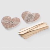 結婚式 プログラムファン – バラ金ゴールドグリッターFab ハンドファン (組立なし)