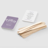 結婚式 プログラムファン |ブラシスクリプト（ラベンダー） ハンドファン (組立なし)