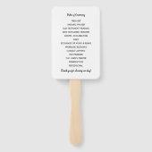 結婚式 プログラムファン |ブラシスクリプト（黒） ハンドファン (裏面)