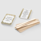 結婚式 プログラムファン – 金ゴールドグリッターエレガンス ハンドファン (組立なし)