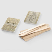 結婚式 プログラムファン – 金ゴールドグリッターFab ハンドファン (組立なし)