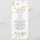 結婚式 プログラムフェイクゴールドフォイルグリッターライト プログラム (裏面)