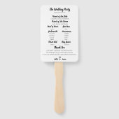 結婚式 プログラムフェイクベルムエレガントウェディングデー ハンドファン (裏面)